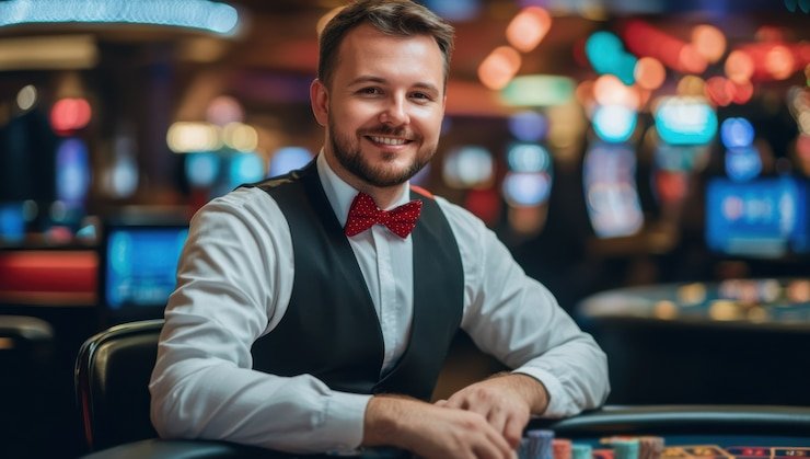 Group teman bermain casino gaya modern mengisi waktu senggang dengan waduk700